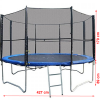 Trambulina Spartan Line 427cm, cu plasa si scarita de acces